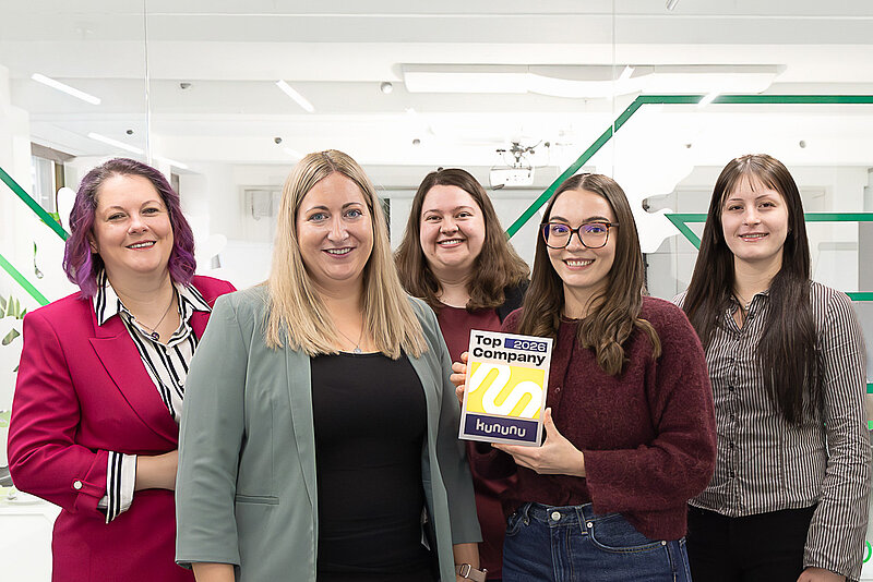 Personalabteilung von Biohealth mit kununu Award